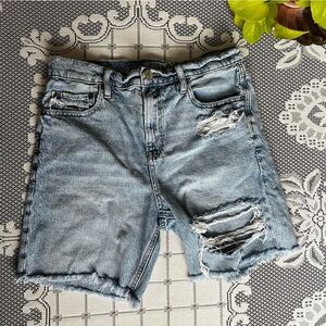 American Eagle distressed high waisted denim shorts